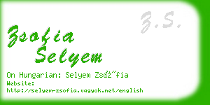 zsofia selyem business card